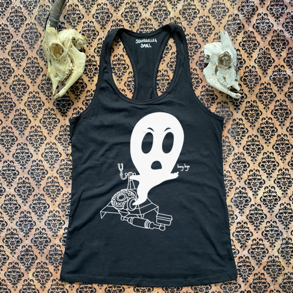 Black Ghosted Tank Top