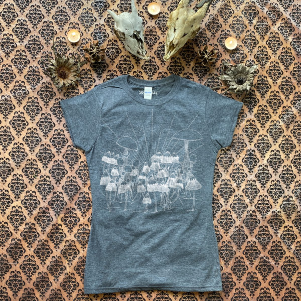 Fitted Grey Mushroom T-Shirt