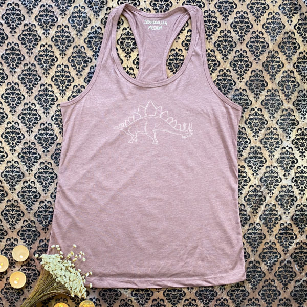 Pink Stegosaurus Tank Top