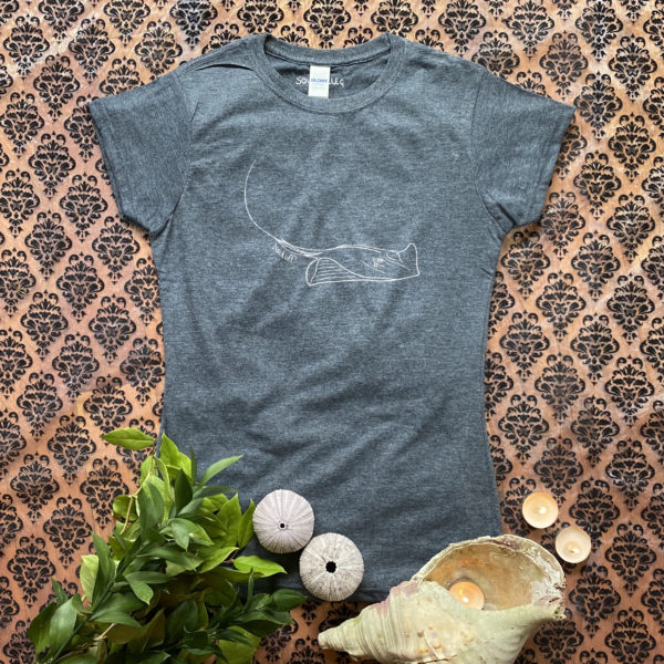 Fitted Grey Sting Ray T-Shirt